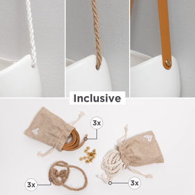 Kazai Ellie wall planters with included hooks and anchors for secure installation.