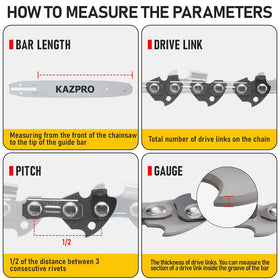 KAZPRO chrome-plated semi-chisel delivers smooth cuts.