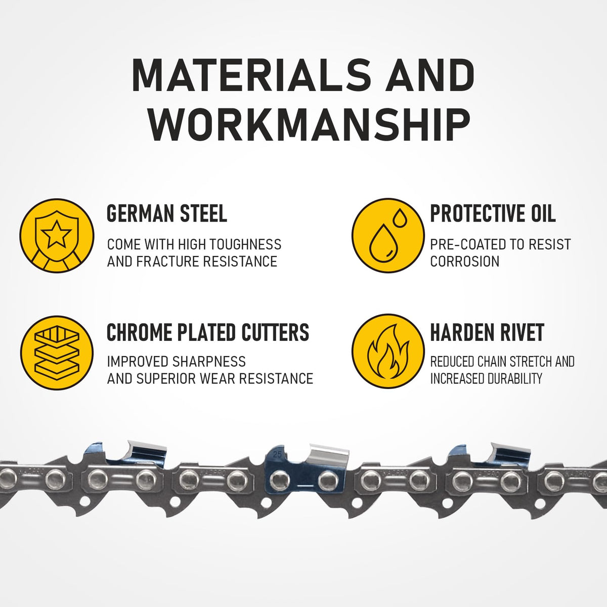 KAZPRO German steel quenching boosts toughness and durability.