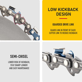 KAZPRO hardened rivets keep chain joints secure.