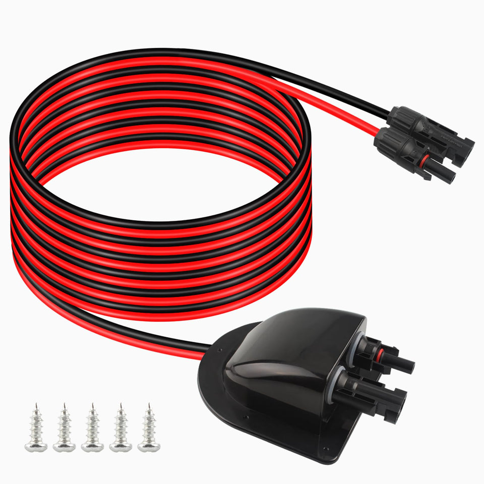 kbaoele solar entry gland with 10ft cable for RV roofs, weatherproof