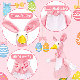 KBEGYGM fluffy hooded dress with bunny ears ideal for festive photo moments.