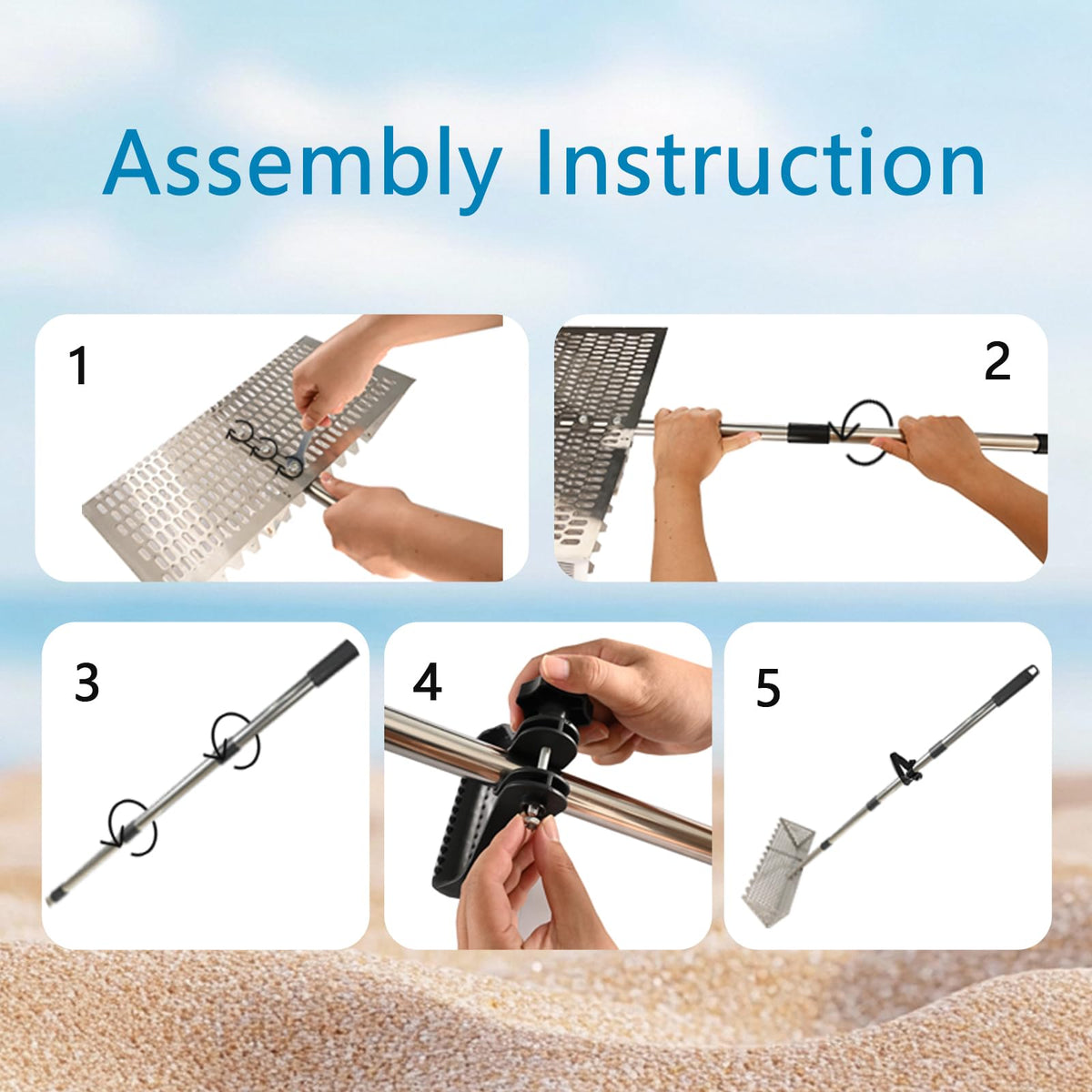 kbishtie anti-slip handle delivers comfortable grip on wet sand