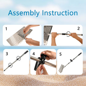kbishtie anti-slip handle delivers comfortable grip on wet sand