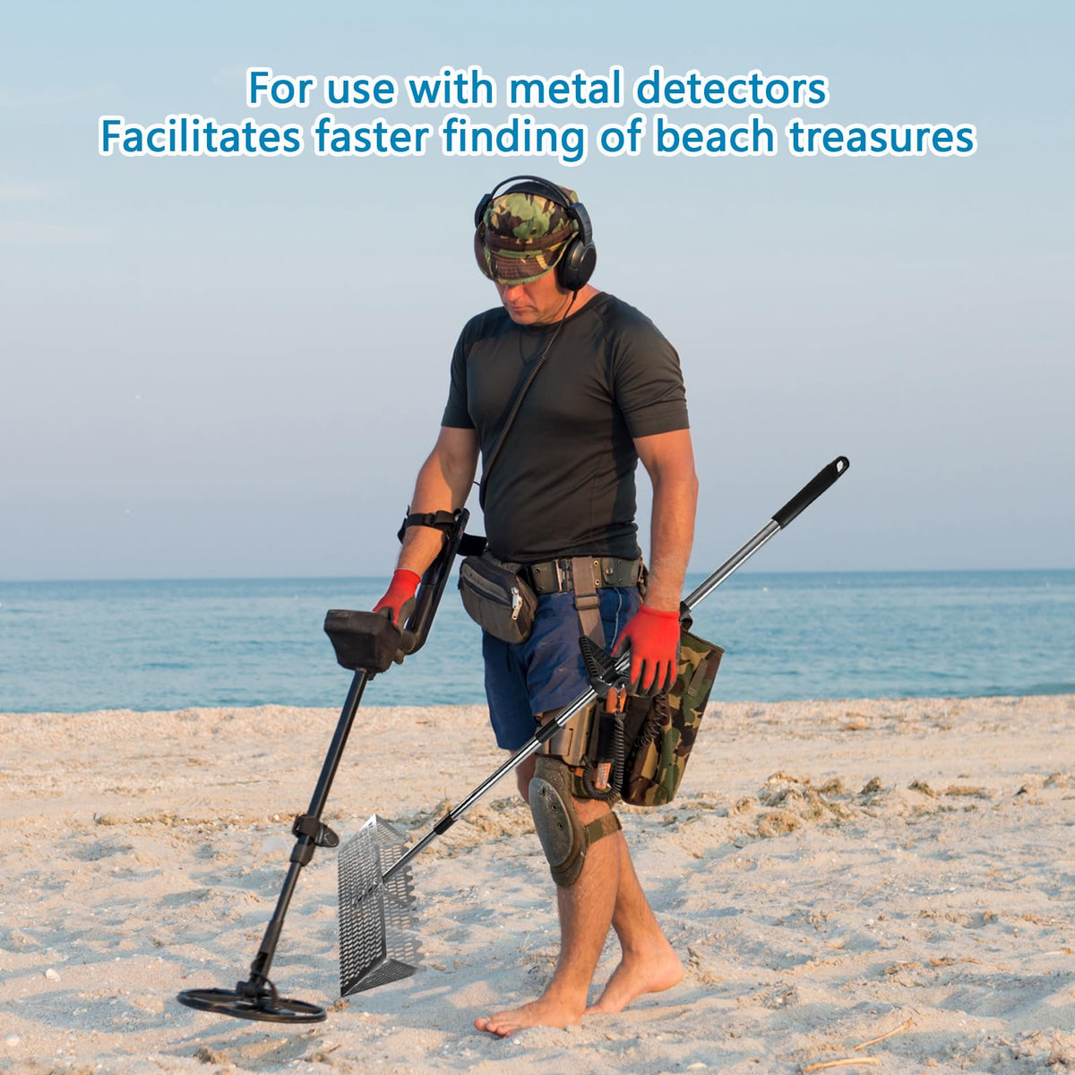 kbishtie versatile beach tool suitable for garden and coop cleanup