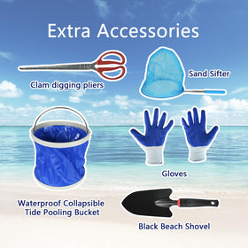 kbishtie wide 16-inch basket speeds up screening of sand and shells