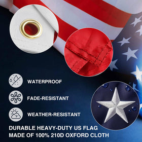 KBLOONG easy tool-free assembly of flag pole segments.