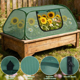 KBOROVER 45x22x16 garden bed cover provides protective space for vegetables and flowers.