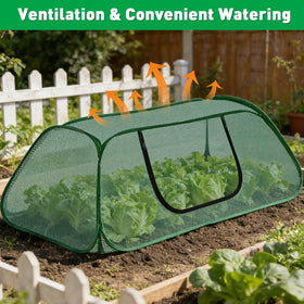 KBOROVER dual openings allow watering and pruning without removing the cover.