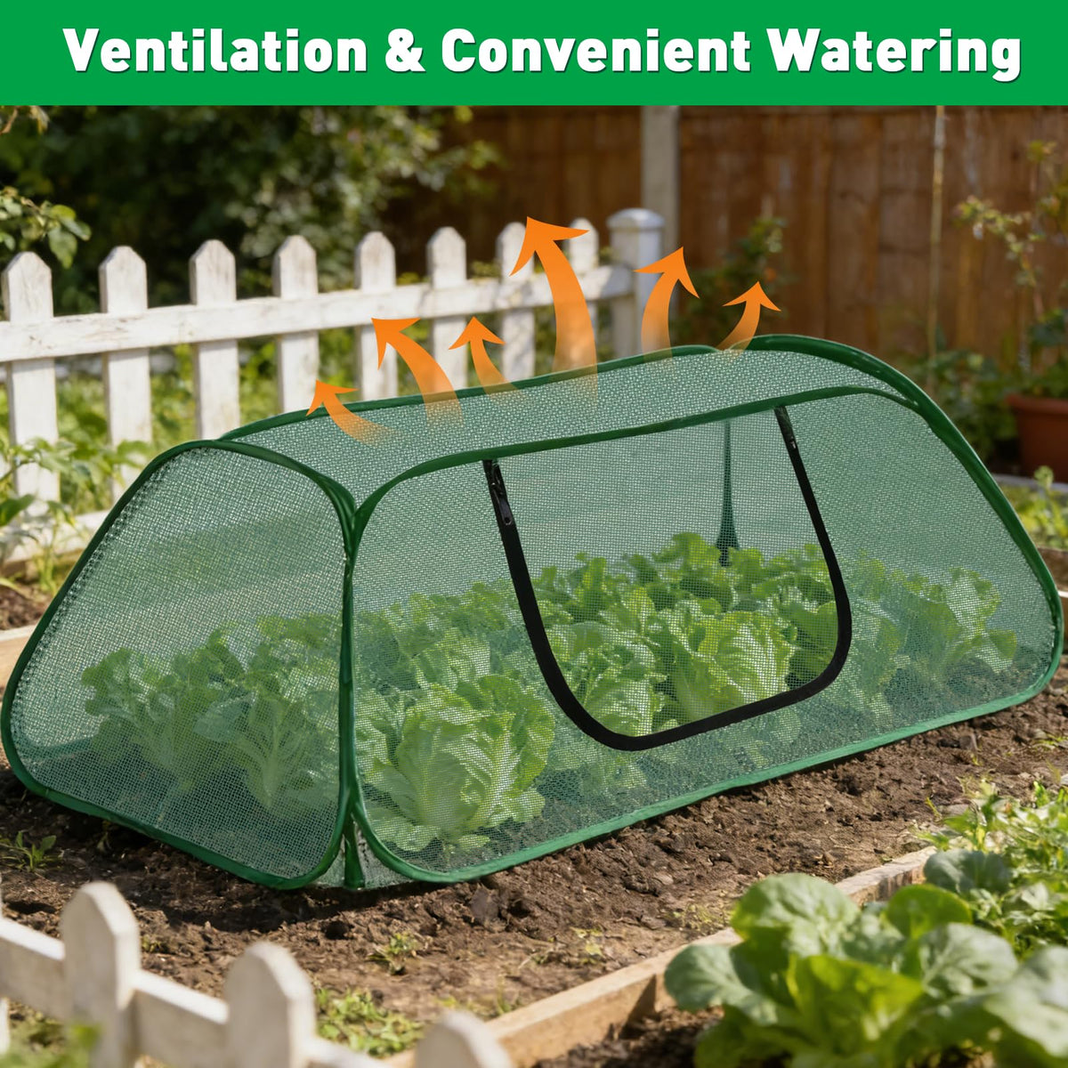 KBOROVER dual openings for easy watering and pruning without removing cover
