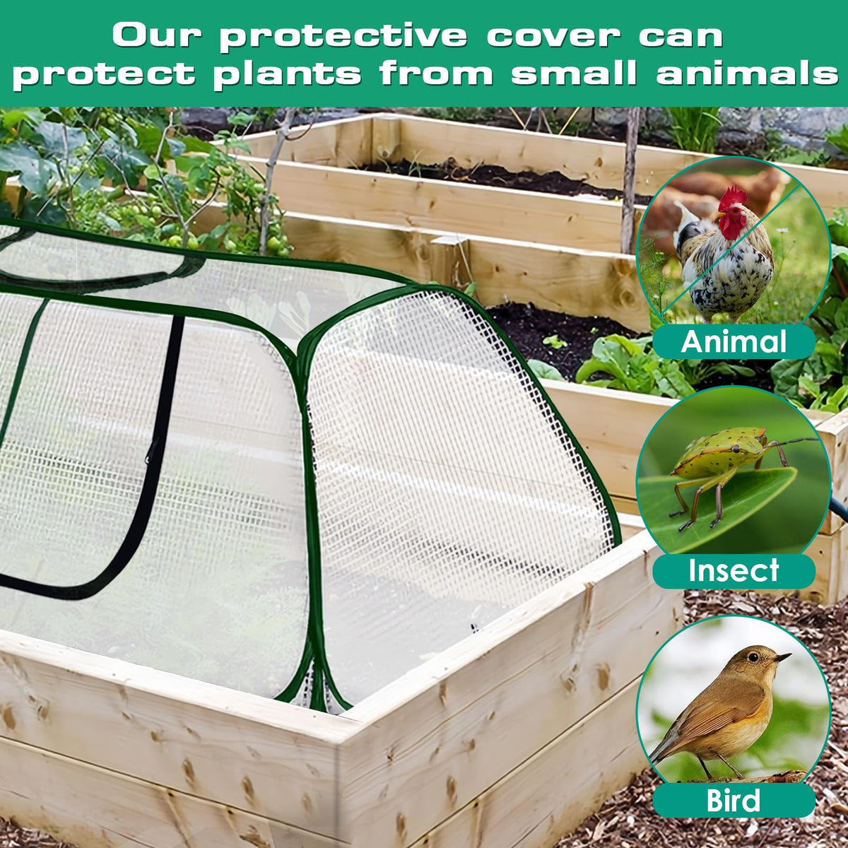 KBOROVER Ground nails included for stable installation.