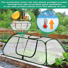 KBOROVER Raised-bed protector with included ground nails for secure setup.