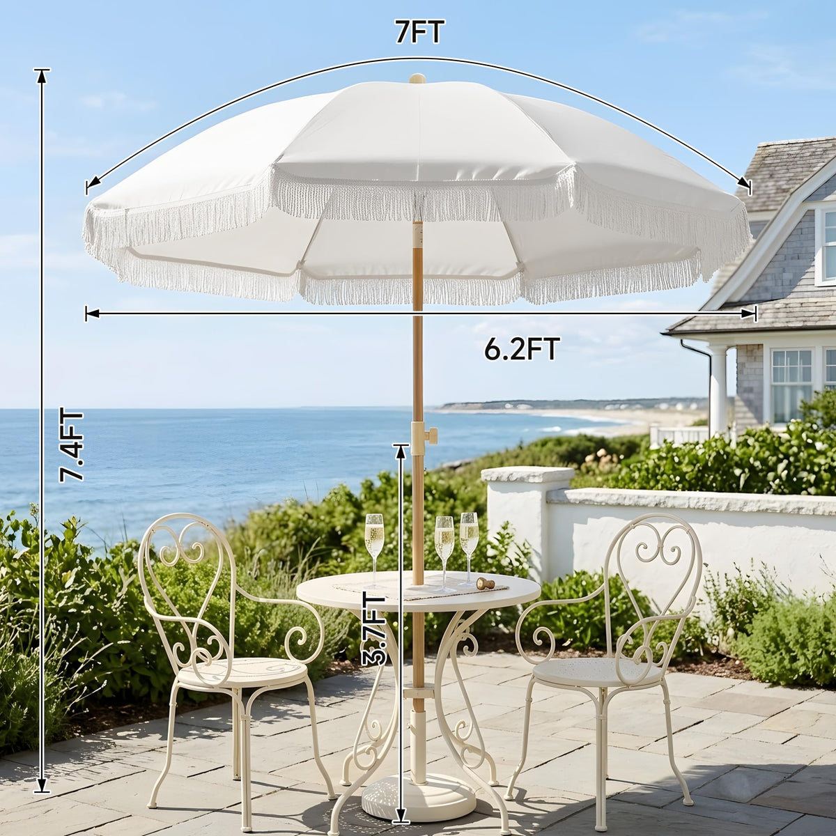 Kbrellaoutlets tassels add boho charm to outdoor spaces