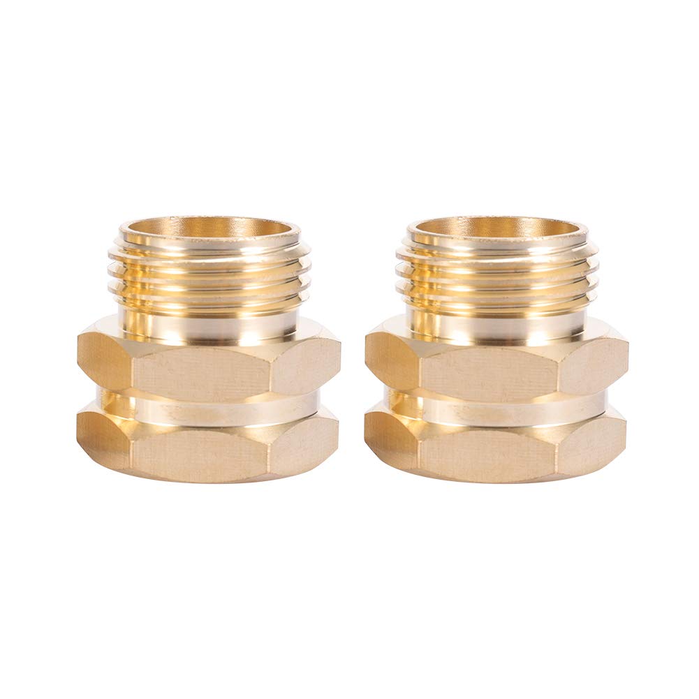 Kbrotech brass garden hose adapter connection setup demonstrates leak-resistant GHT to NPT fit