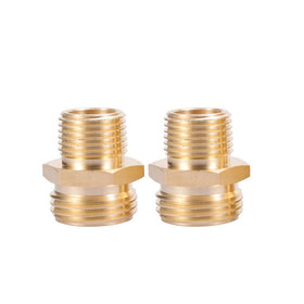 Kbrotech double-male brass connector with two pieces for quick hose-to-pipe conversions