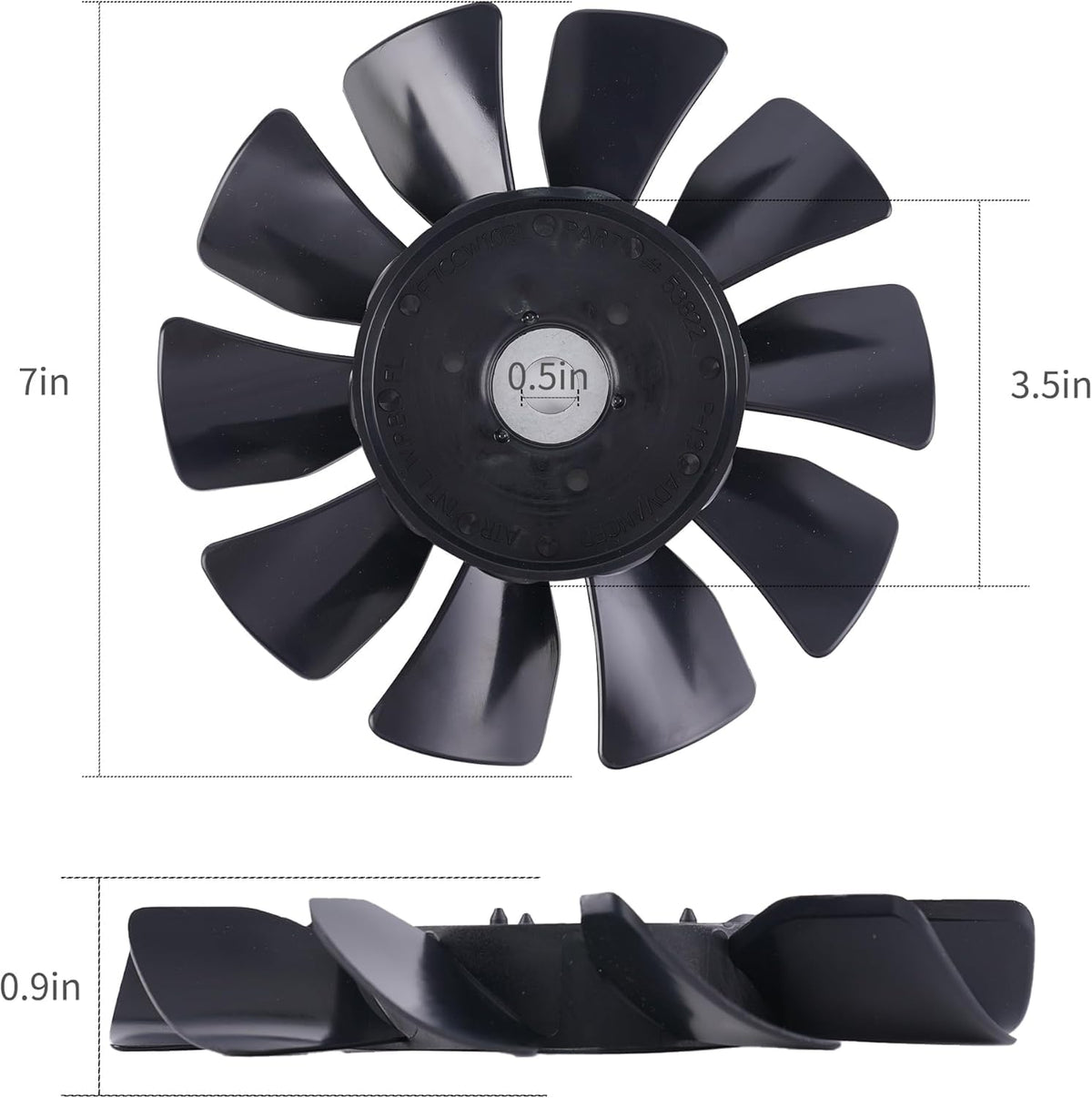 KBZ 53822 7-inch 10-blade assembly for cooling performance