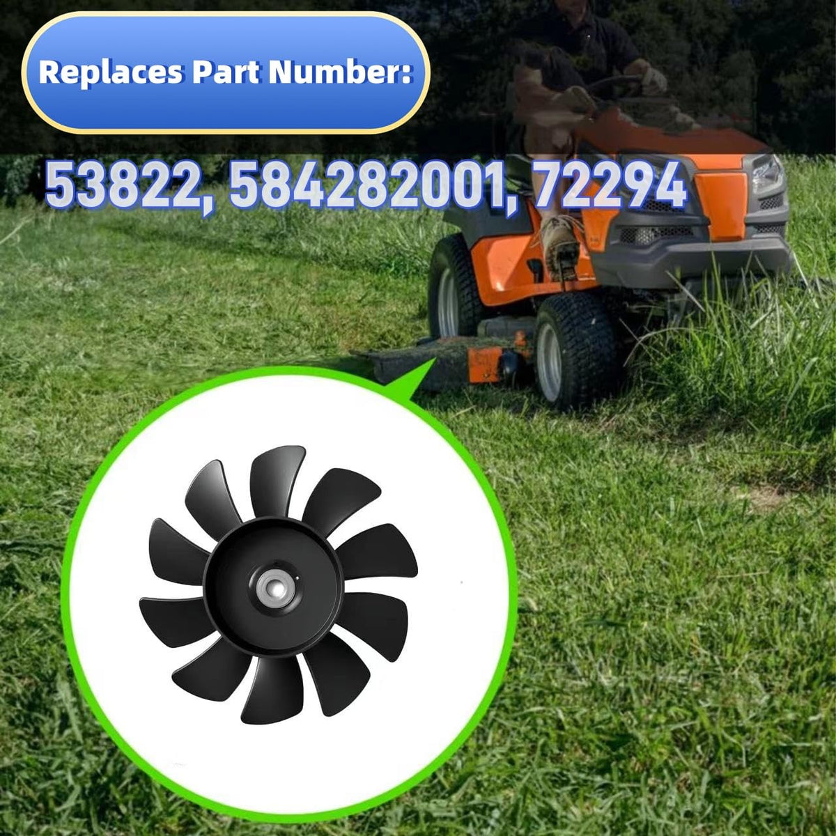 KBZ 53822 fits Hydro Gear and Craftsman tractors for cooling
