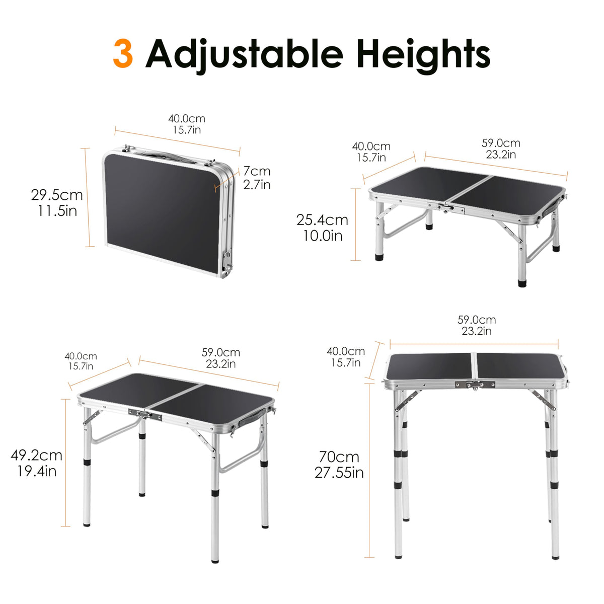 Kcmploro folding picnic table folded compactly for easy transport and storage.