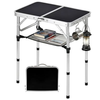 Kcmploro folding picnic table, open view, ideal for outdoor meals.