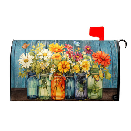 Kcozydecor Farm Fresh Colorful Flowers mailbox cover brightens curb appeal and protects against stains.