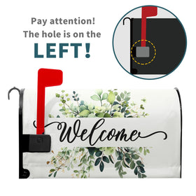 Kcozydecor green eucalyptus leaf mailbox wrap enhances outdoor decor and protects surfaces.