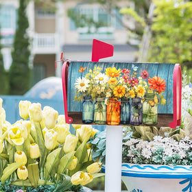 Kcozydecor Outdoor garden decor mailbox wrap ideal for patios and lawns.