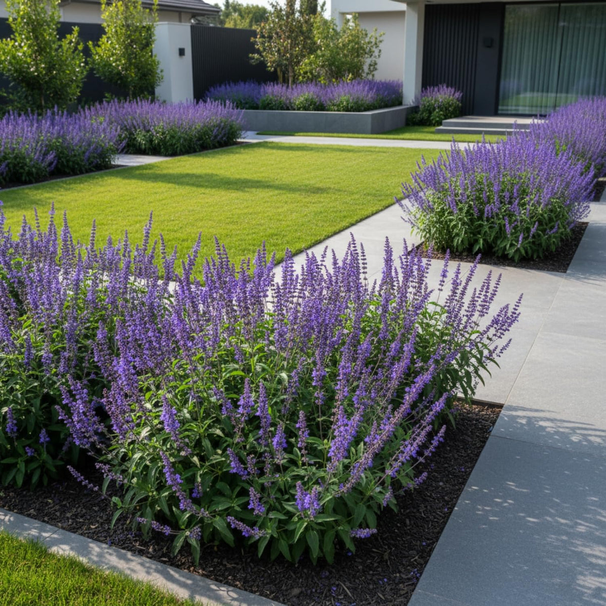 KCT GARDEN Blue Sage thriving in containers and small spaces.