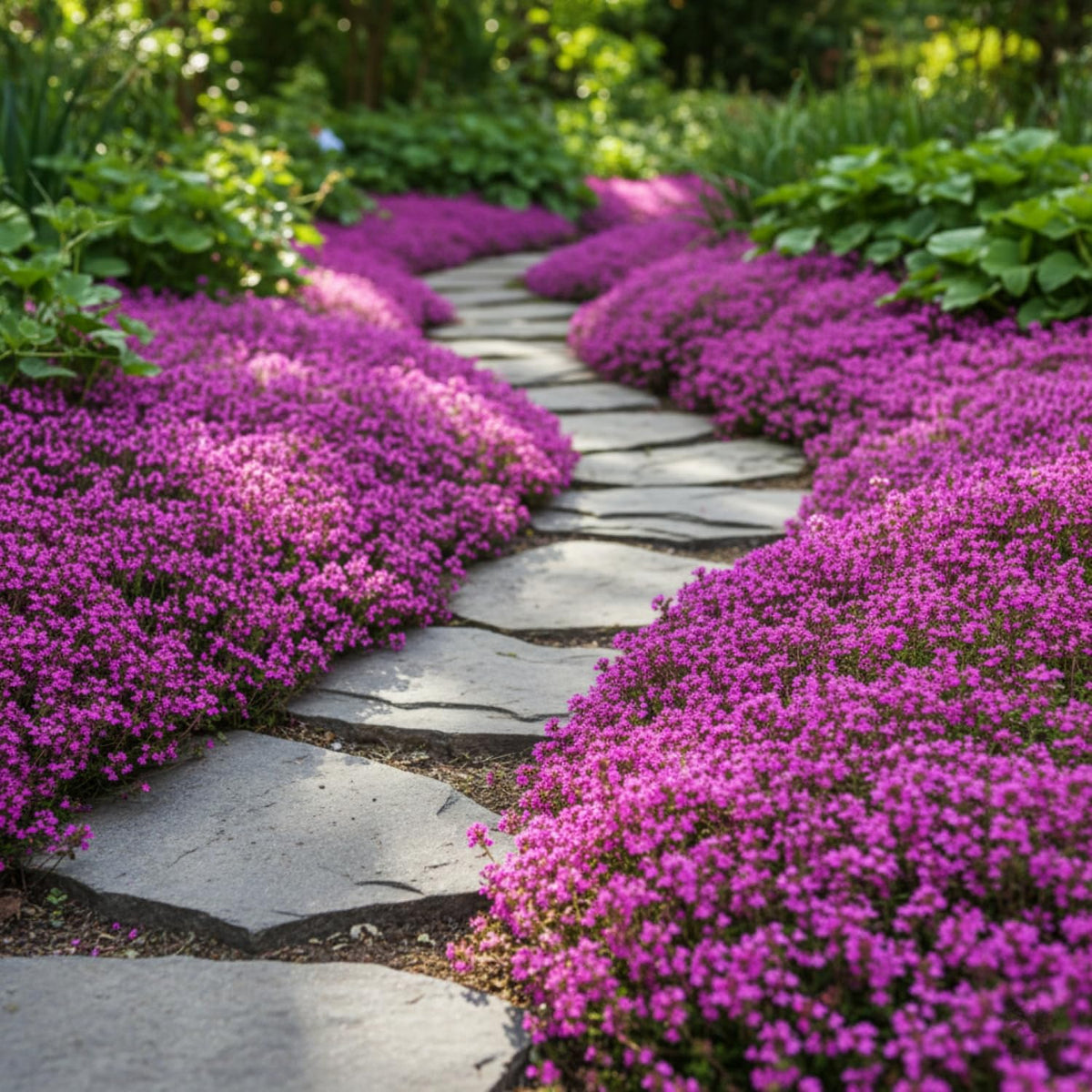 KCT GARDEN creeping thyme ground-cover spreading across a surface.