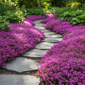 KCT GARDEN creeping thyme ground-cover spreading across a surface.