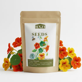 KCT GARDEN Nasturtium seeds 360-pack blooms for vibrant color display.