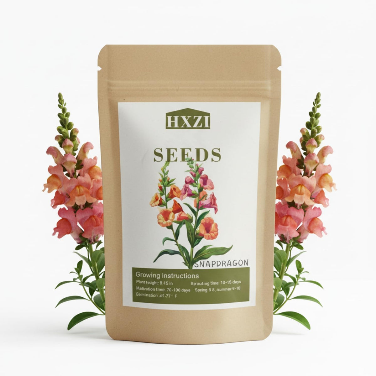 KCT GARDEN Snapdragon seeds bulk pack showing 3000 seeds for abundant blooms.