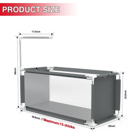 Kculehtlla brooder box capacity up to 15 chicks for cozy space