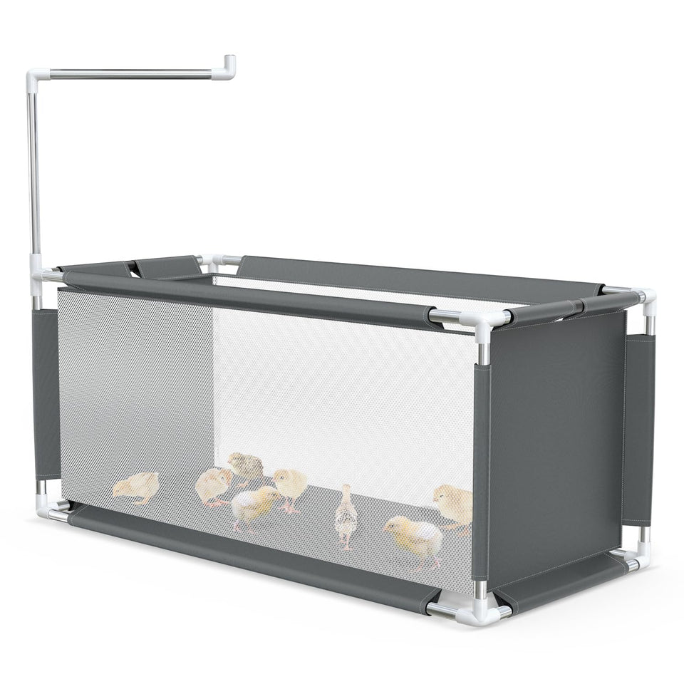 Kculehtlla chicken brooder box with stainless steel frame keeps chicks dry and secure