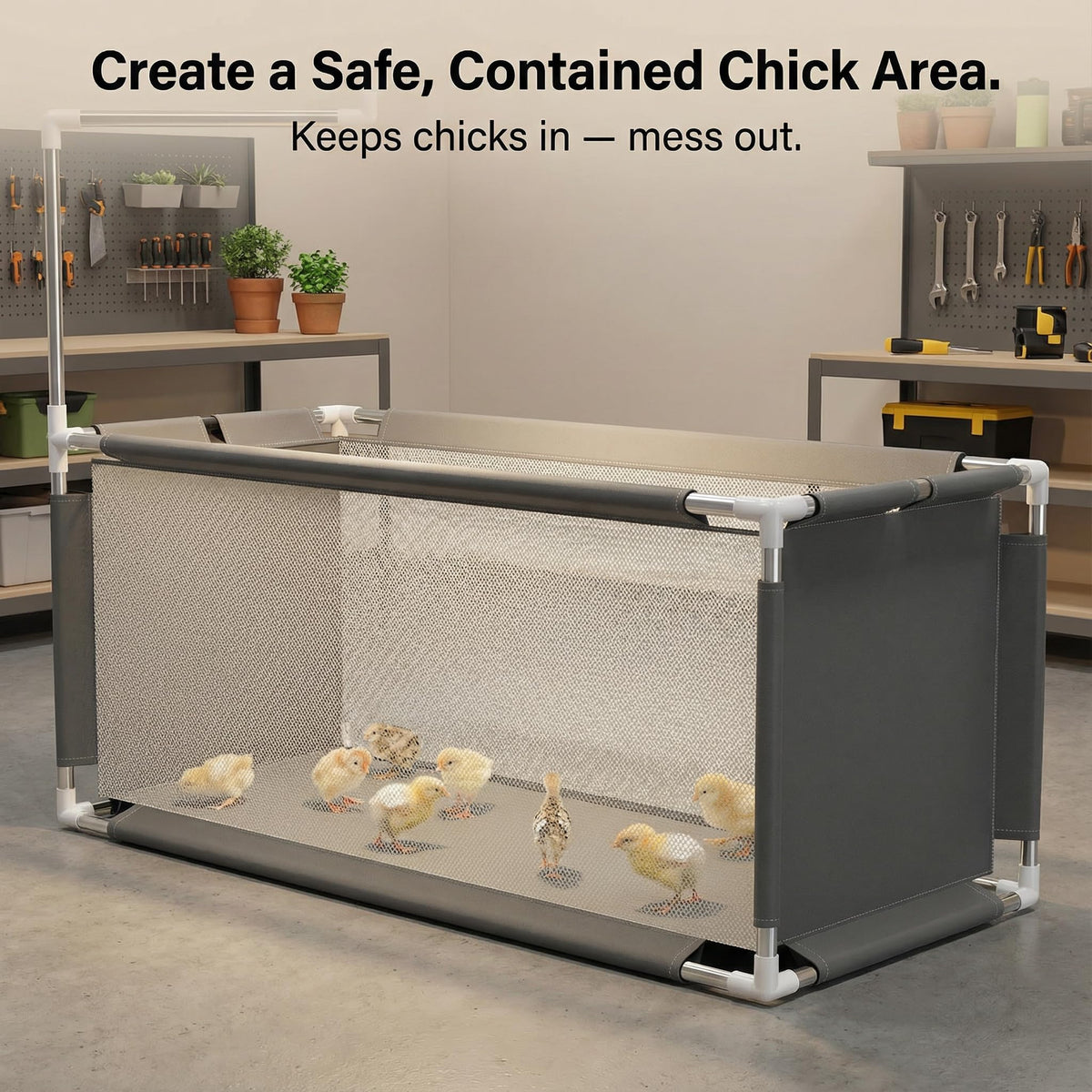 Kculehtlla chicken brooder box waterproof Oxford fabric prevents leaks