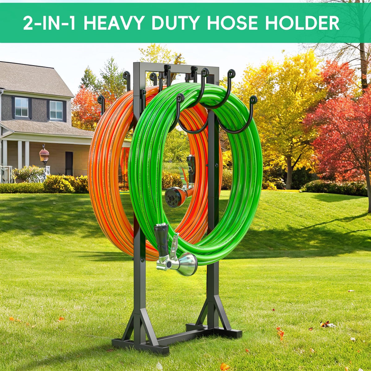 Kcysta detachable freestanding hose hanger allows easy seasonal storage