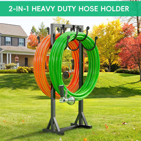 Kcysta detachable freestanding hose hanger allows easy seasonal storage