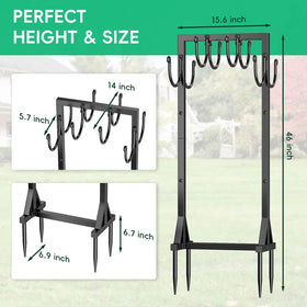 Kcysta hose storage installs quickly with four soil anchors