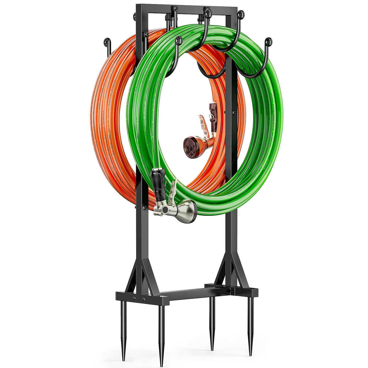 Kcysta garden hose holder with double-sided design for organized outdoor storage