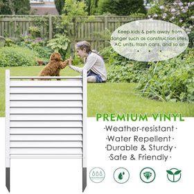 Kdgarden double windproof stakes keep the fence stable on soft ground.