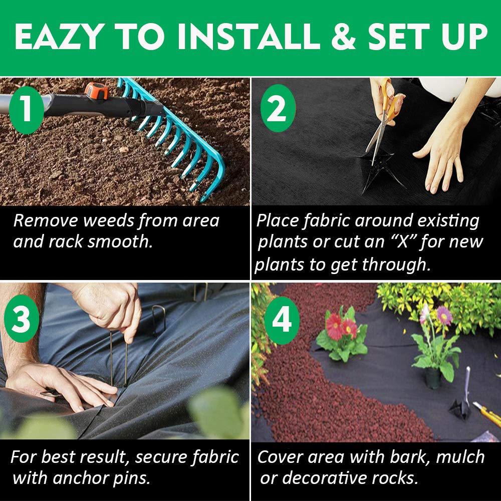 Kdgarden landscape fabric for garden setup supports clean paths and weed-free beds
