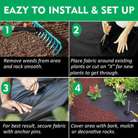 Kdgarden landscape fabric for garden setup supports clean paths and weed-free beds