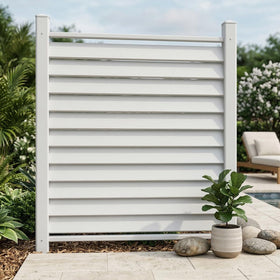 Kdgarden 36x45 outdoor privacy fence panel blocks view while allowing airflow.