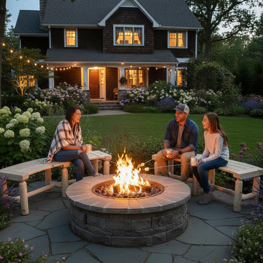 Kdgarden bench with fir texture complements patio wood tones