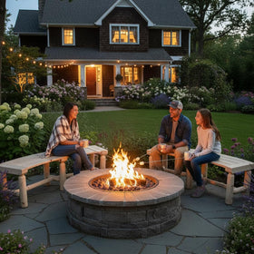 Kdgarden bench with fir texture complements patio wood tones