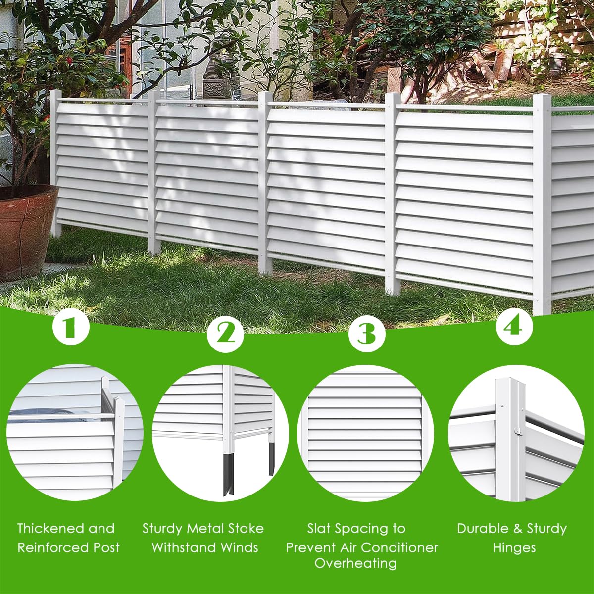 Kdgarden vinyl privacy fence slat resists fading for year-round outdoor use.