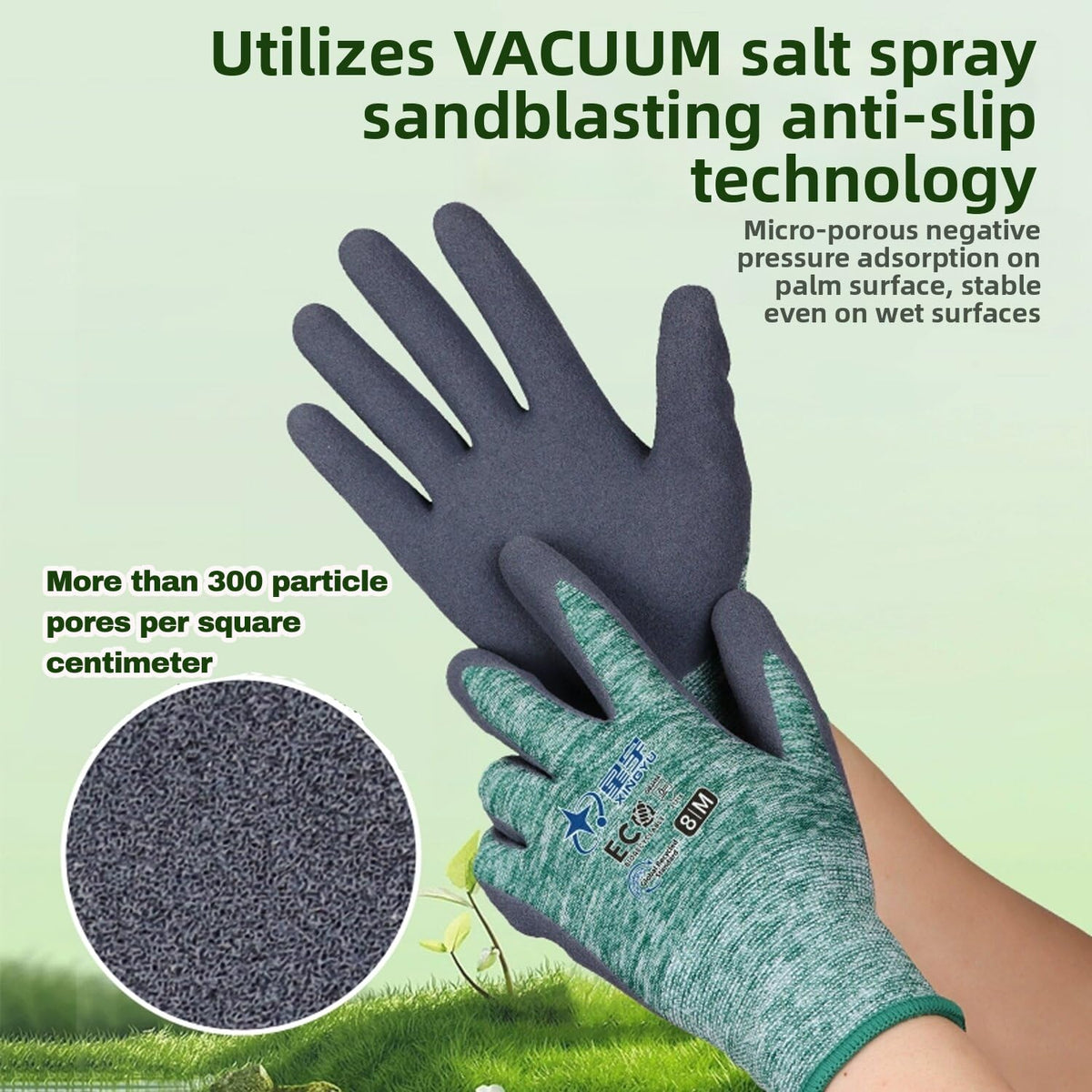KDK gardening gloves eco-friendly recycled polyester material for sustainable use.
