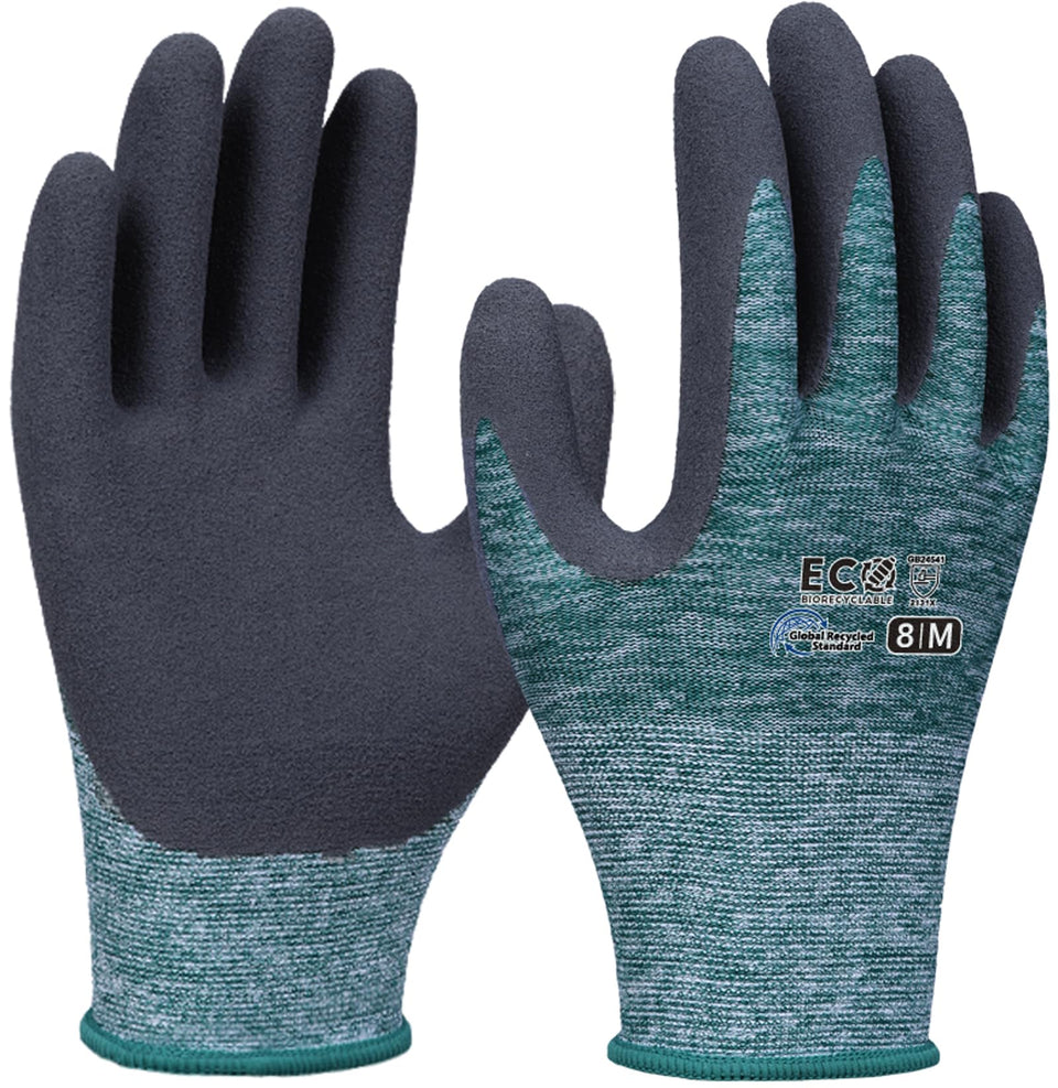 KDK gardening gloves Forest Green on hand show flexible fit for dexterity.