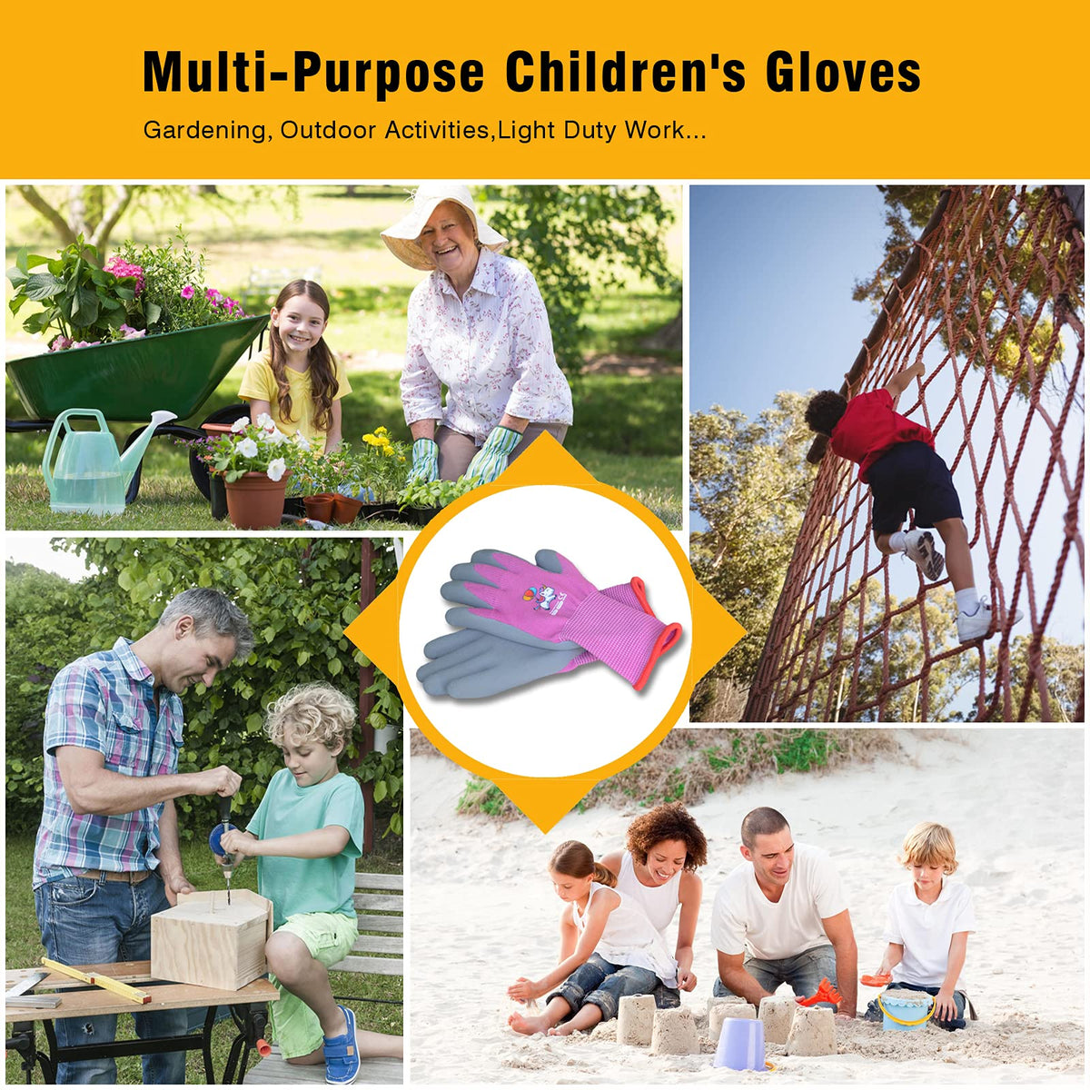 KDK kid gloves with washable fabric and breathable weave for longer wear.
