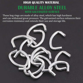 Keadic D-style hog rings included, 1000 pieces for versatile projects