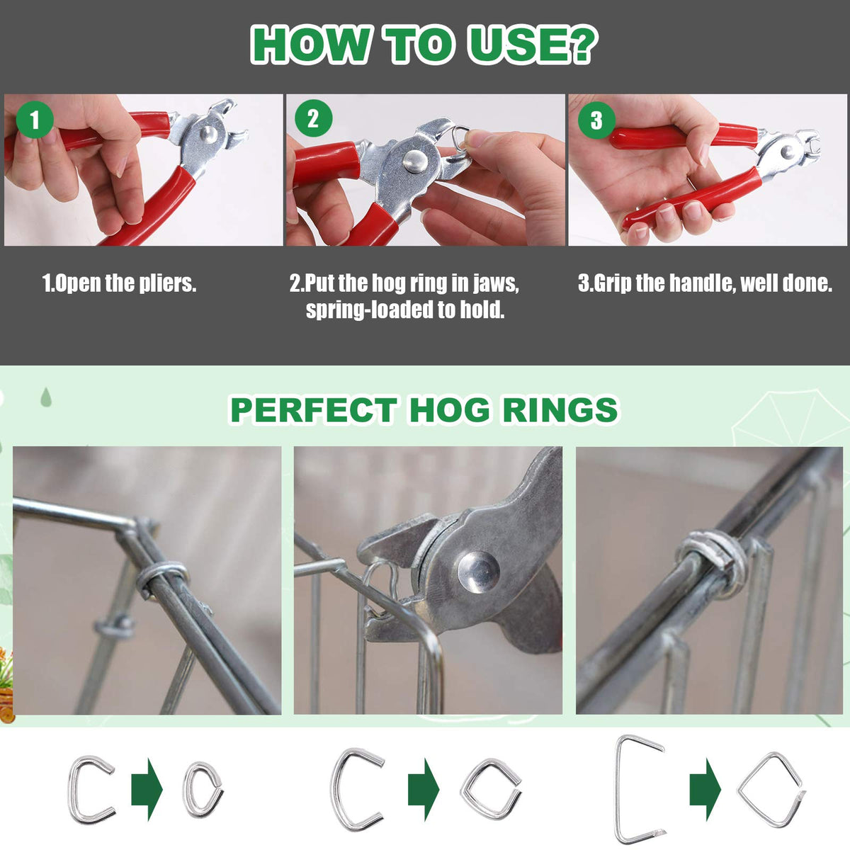 Keadic furniture upholstery hog rings for durable seat and cover work
